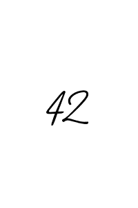 Make a beautiful signature design for name 42. Use this online signature maker to create a handwritten signature for free. 42 signature style 2 images and pictures png