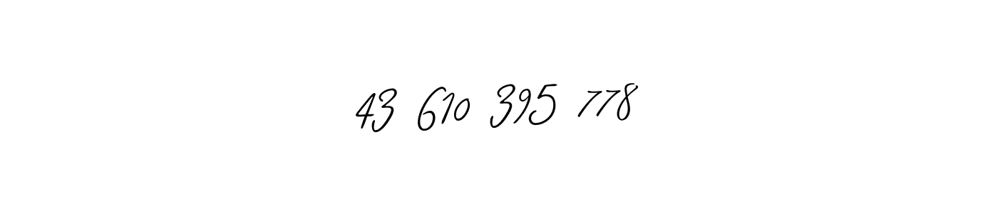 It looks lik you need a new signature style for name 43 610 395 778. Design unique handwritten (Allison_Script) signature with our free signature maker in just a few clicks. 43 610 395 778 signature style 2 images and pictures png