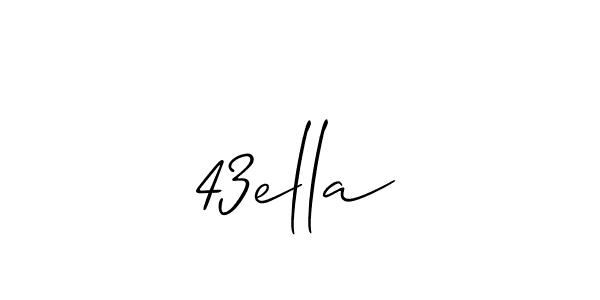 Allison_Script is a professional signature style that is perfect for those who want to add a touch of class to their signature. It is also a great choice for those who want to make their signature more unique. Get 43ella name to fancy signature for free. 43ella signature style 2 images and pictures png