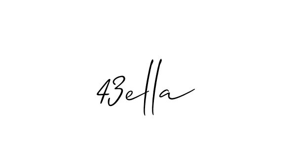 Similarly Allison_Script is the best handwritten signature design. Signature creator online .You can use it as an online autograph creator for name 43ella. 43ella signature style 2 images and pictures png