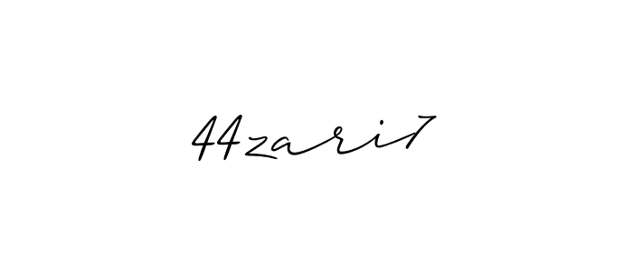 How to make 44zari7 name signature. Use Allison_Script style for creating short signs online. This is the latest handwritten sign. 44zari7 signature style 2 images and pictures png