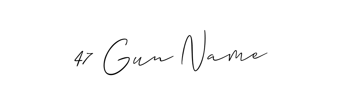 The best way (Allison_Script) to make a short signature is to pick only two or three words in your name. The name 47 Gun Name include a total of six letters. For converting this name. 47 Gun Name signature style 2 images and pictures png