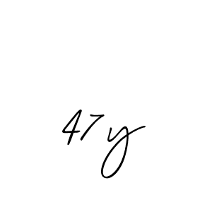 Design your own signature with our free online signature maker. With this signature software, you can create a handwritten (Allison_Script) signature for name 47y. 47y signature style 2 images and pictures png