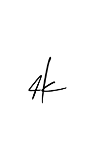 Design your own signature with our free online signature maker. With this signature software, you can create a handwritten (Allison_Script) signature for name 4k. 4k signature style 2 images and pictures png