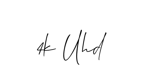 Make a beautiful signature design for name 4k Uhd. With this signature (Allison_Script) style, you can create a handwritten signature for free. 4k Uhd signature style 2 images and pictures png