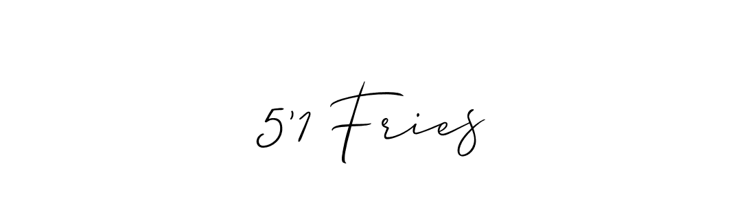 How to make 5’1 Fries name signature. Use Allison_Script style for creating short signs online. This is the latest handwritten sign. 5’1 Fries signature style 2 images and pictures png