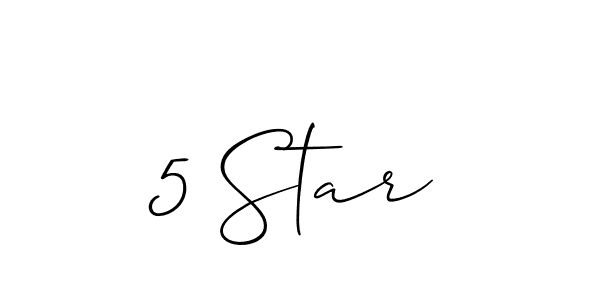 Create a beautiful signature design for name 5 Star. With this signature (Allison_Script) fonts, you can make a handwritten signature for free. 5 Star signature style 2 images and pictures png