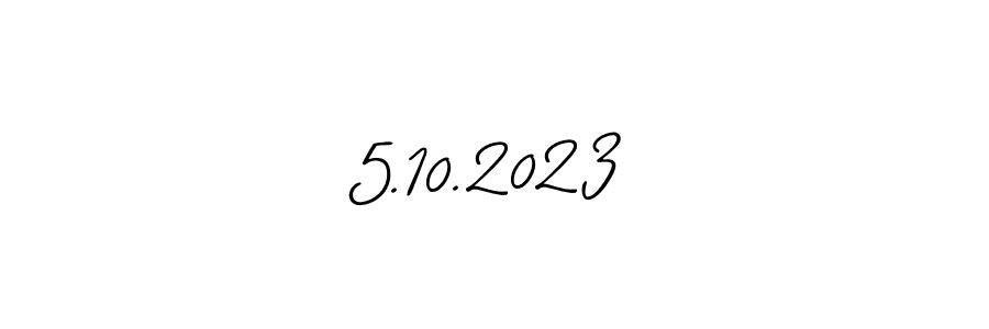 How to make 5.10.2023 name signature. Use Allison_Script style for creating short signs online. This is the latest handwritten sign. 5.10.2023 signature style 2 images and pictures png