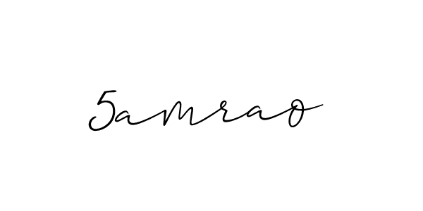 You should practise on your own different ways (Allison_Script) to write your name (5amrao) in signature. don't let someone else do it for you. 5amrao signature style 2 images and pictures png