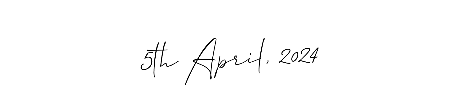 This is the best signature style for the 5th April, 2024 name. Also you like these signature font (Allison_Script). Mix name signature. 5th April, 2024 signature style 2 images and pictures png