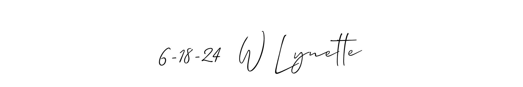 Check out images of Autograph of 6-18-24  W Lynette name. Actor 6-18-24  W Lynette Signature Style. Allison_Script is a professional sign style online. 6-18-24  W Lynette signature style 2 images and pictures png