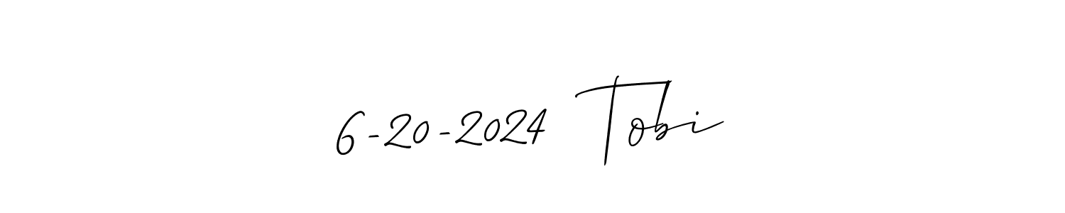 Allison_Script is a professional signature style that is perfect for those who want to add a touch of class to their signature. It is also a great choice for those who want to make their signature more unique. Get 6-20-2024  Tobi name to fancy signature for free. 6-20-2024  Tobi signature style 2 images and pictures png