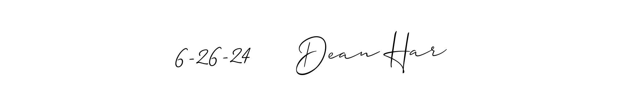 Once you've used our free online signature maker to create your best signature Allison_Script style, it's time to enjoy all of the benefits that 6-26-24     Dean Har name signing documents. 6-26-24     Dean Har signature style 2 images and pictures png