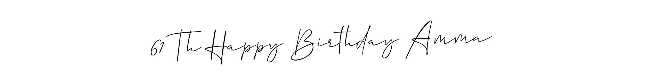 Allison_Script is a professional signature style that is perfect for those who want to add a touch of class to their signature. It is also a great choice for those who want to make their signature more unique. Get 61 Th Happy Birthday Amma name to fancy signature for free. 61 Th Happy Birthday Amma signature style 2 images and pictures png