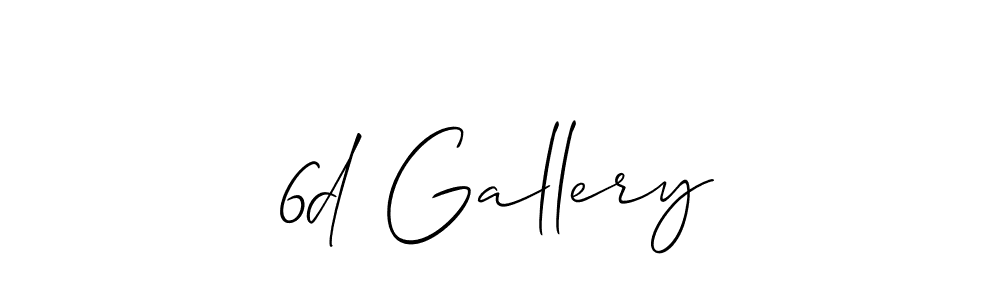 How to make 6d Gallery name signature. Use Allison_Script style for creating short signs online. This is the latest handwritten sign. 6d Gallery signature style 2 images and pictures png