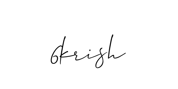 Design your own signature with our free online signature maker. With this signature software, you can create a handwritten (Allison_Script) signature for name 6krish. 6krish signature style 2 images and pictures png