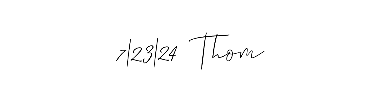 Check out images of Autograph of 7|23|24  Thom name. Actor 7|23|24  Thom Signature Style. Allison_Script is a professional sign style online. 7|23|24  Thom signature style 2 images and pictures png