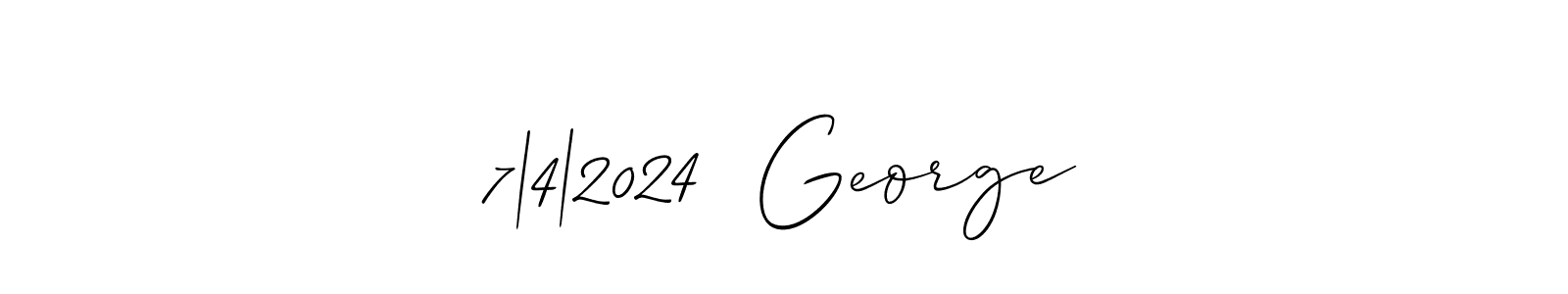 It looks lik you need a new signature style for name 7|4|2024  George. Design unique handwritten (Allison_Script) signature with our free signature maker in just a few clicks. 7|4|2024  George signature style 2 images and pictures png