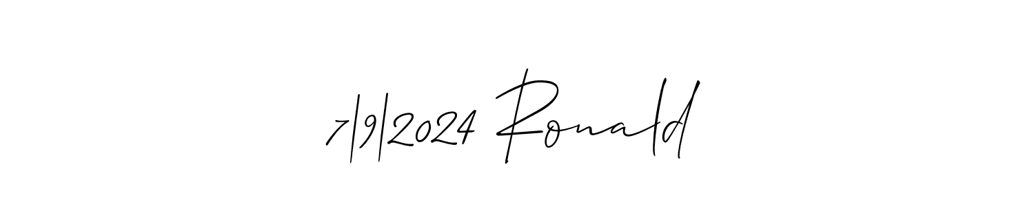 How to make 7|9|2024 Ronald signature? Allison_Script is a professional autograph style. Create handwritten signature for 7|9|2024 Ronald name. 7|9|2024 Ronald signature style 2 images and pictures png