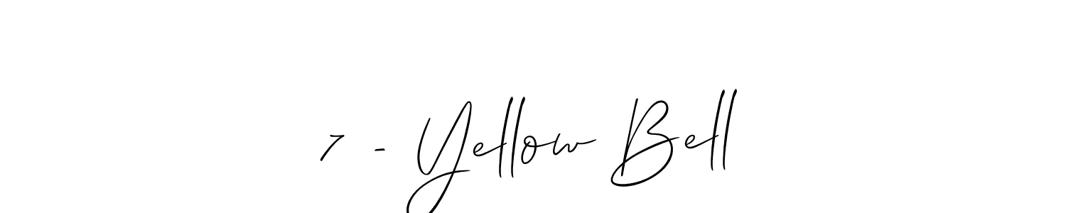 Make a beautiful signature design for name 7 - Yellow Bell. Use this online signature maker to create a handwritten signature for free. 7 - Yellow Bell signature style 2 images and pictures png