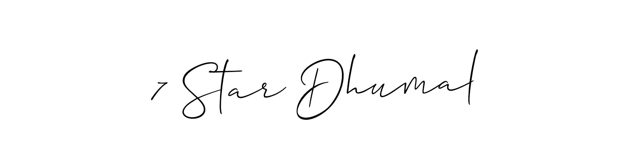 Make a beautiful signature design for name 7 Star Dhumal. With this signature (Allison_Script) style, you can create a handwritten signature for free. 7 Star Dhumal signature style 2 images and pictures png