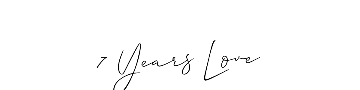 It looks lik you need a new signature style for name 7 Years Love. Design unique handwritten (Allison_Script) signature with our free signature maker in just a few clicks. 7 Years Love signature style 2 images and pictures png