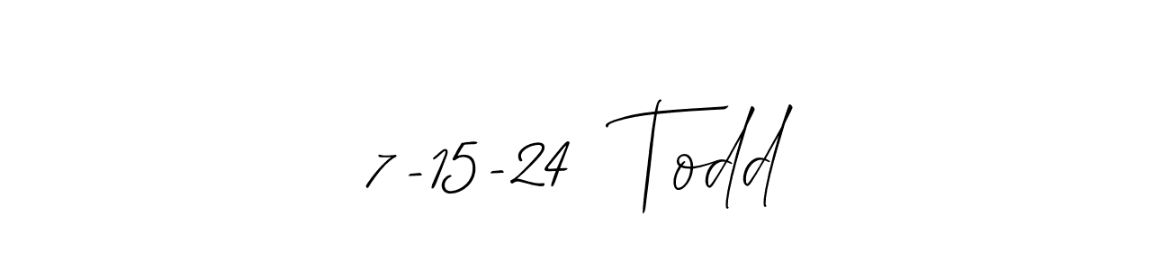 You can use this online signature creator to create a handwritten signature for the name 7-15-24  Todd. This is the best online autograph maker. 7-15-24  Todd signature style 2 images and pictures png