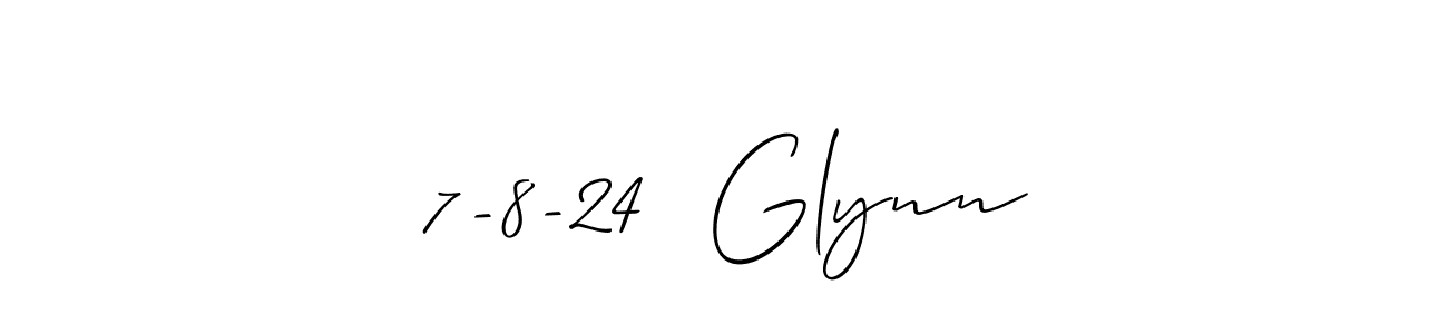 Create a beautiful signature design for name 7-8-24  Glynn. With this signature (Allison_Script) fonts, you can make a handwritten signature for free. 7-8-24  Glynn signature style 2 images and pictures png