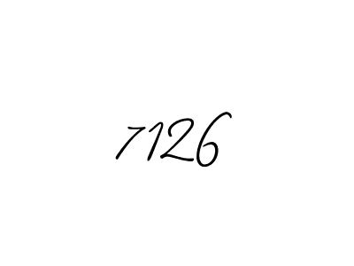 The best way (Allison_Script) to make a short signature is to pick only two or three words in your name. The name 7126 include a total of six letters. For converting this name. 7126 signature style 2 images and pictures png