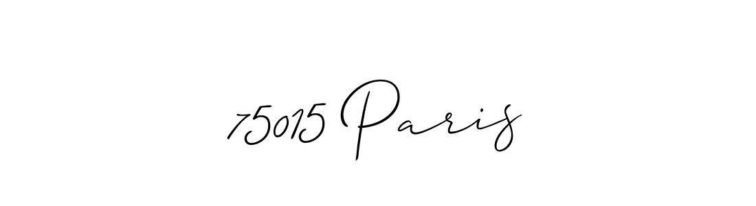 How to make 75015 Paris name signature. Use Allison_Script style for creating short signs online. This is the latest handwritten sign. 75015 Paris signature style 2 images and pictures png