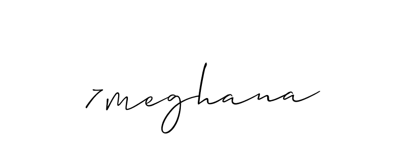 Use a signature maker to create a handwritten signature online. With this signature software, you can design (Allison_Script) your own signature for name 7meghana. 7meghana signature style 2 images and pictures png