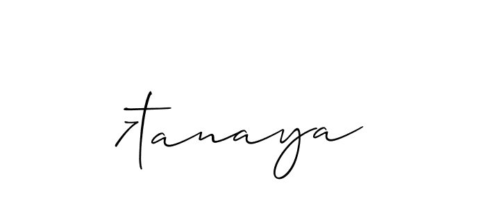 The best way (Allison_Script) to make a short signature is to pick only two or three words in your name. The name 7tanaya include a total of six letters. For converting this name. 7tanaya signature style 2 images and pictures png