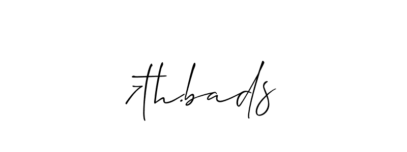 How to make 7th.bads name signature. Use Allison_Script style for creating short signs online. This is the latest handwritten sign. 7th.bads signature style 2 images and pictures png