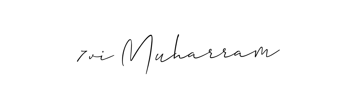 Create a beautiful signature design for name 7vi Muharram. With this signature (Allison_Script) fonts, you can make a handwritten signature for free. 7vi Muharram signature style 2 images and pictures png