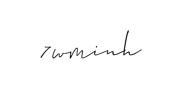 Design your own signature with our free online signature maker. With this signature software, you can create a handwritten (Allison_Script) signature for name 7wminh. 7wminh signature style 2 images and pictures png