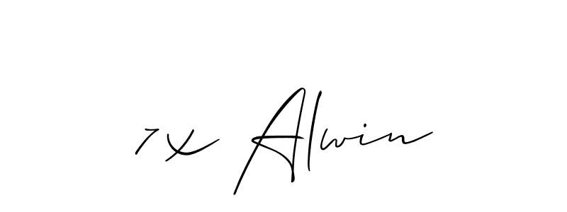 if you are searching for the best signature style for your name 7x Alwin. so please give up your signature search. here we have designed multiple signature styles  using Allison_Script. 7x Alwin signature style 2 images and pictures png