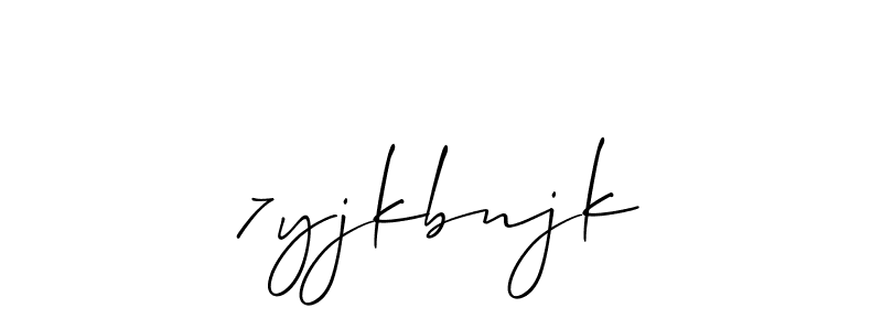 Make a short 7yjkbnjk signature style. Manage your documents anywhere anytime using Allison_Script. Create and add eSignatures, submit forms, share and send files easily. 7yjkbnjk signature style 2 images and pictures png