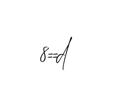 Make a beautiful signature design for name 8==d. With this signature (Allison_Script) style, you can create a handwritten signature for free. 8==d signature style 2 images and pictures png