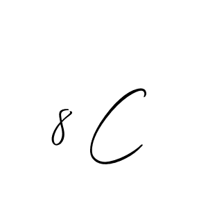 Create a beautiful signature design for name 8 C. With this signature (Allison_Script) fonts, you can make a handwritten signature for free. 8 C signature style 2 images and pictures png