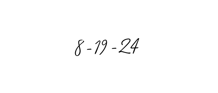 The best way (Allison_Script) to make a short signature is to pick only two or three words in your name. The name 8-19-24 include a total of six letters. For converting this name. 8-19-24 signature style 2 images and pictures png