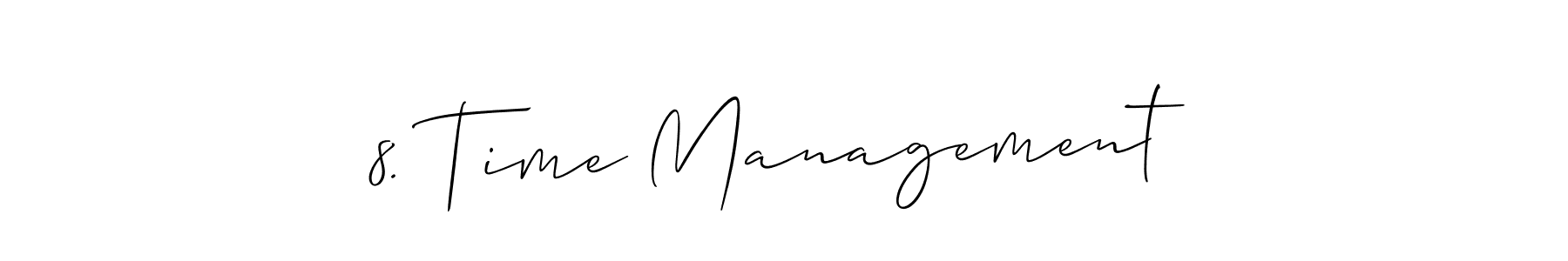 This is the best signature style for the 8. Time Management name. Also you like these signature font (Allison_Script). Mix name signature. 8. Time Management signature style 2 images and pictures png