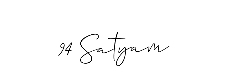 if you are searching for the best signature style for your name 94 Satyam. so please give up your signature search. here we have designed multiple signature styles  using Allison_Script. 94 Satyam signature style 2 images and pictures png