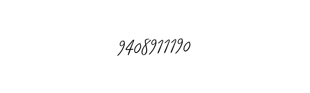The best way (Allison_Script) to make a short signature is to pick only two or three words in your name. The name 9408911190 include a total of six letters. For converting this name. 9408911190 signature style 2 images and pictures png