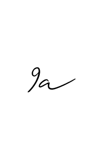 How to make 9a signature? Allison_Script is a professional autograph style. Create handwritten signature for 9a name. 9a signature style 2 images and pictures png