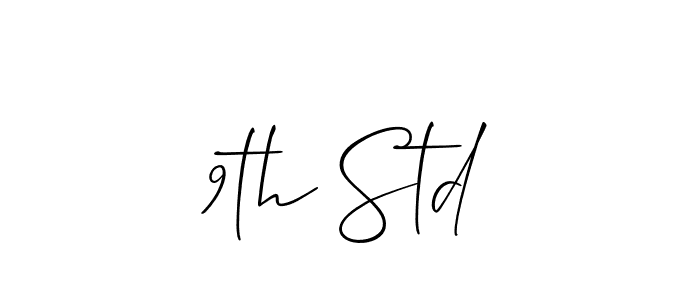 How to Draw 9th Std signature style? Allison_Script is a latest design signature styles for name 9th Std. 9th Std signature style 2 images and pictures png