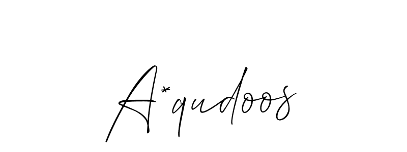 Make a beautiful signature design for name A*qudoos. Use this online signature maker to create a handwritten signature for free. A*qudoos signature style 2 images and pictures png
