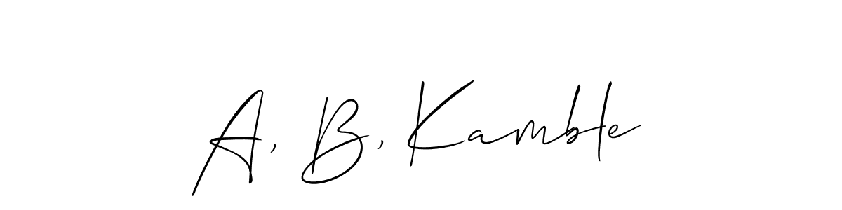 Check out images of Autograph of A, B, Kamble name. Actor A, B, Kamble Signature Style. Allison_Script is a professional sign style online. A, B, Kamble signature style 2 images and pictures png