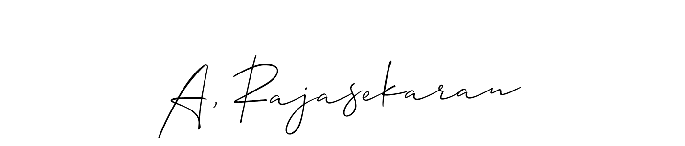 Make a beautiful signature design for name A, Rajasekaran. With this signature (Allison_Script) style, you can create a handwritten signature for free. A, Rajasekaran signature style 2 images and pictures png