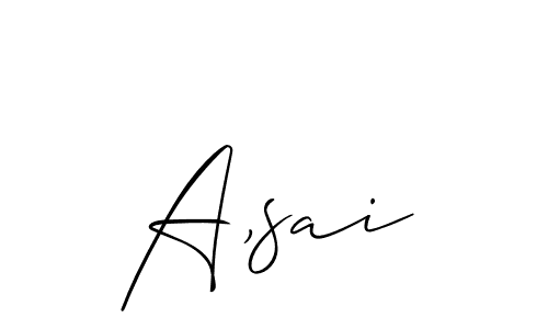 Check out images of Autograph of A,sai name. Actor A,sai Signature Style. Allison_Script is a professional sign style online. A,sai signature style 2 images and pictures png