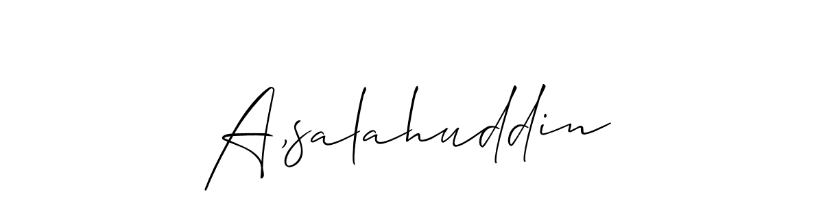 How to make A,salahuddin signature? Allison_Script is a professional autograph style. Create handwritten signature for A,salahuddin name. A,salahuddin signature style 2 images and pictures png